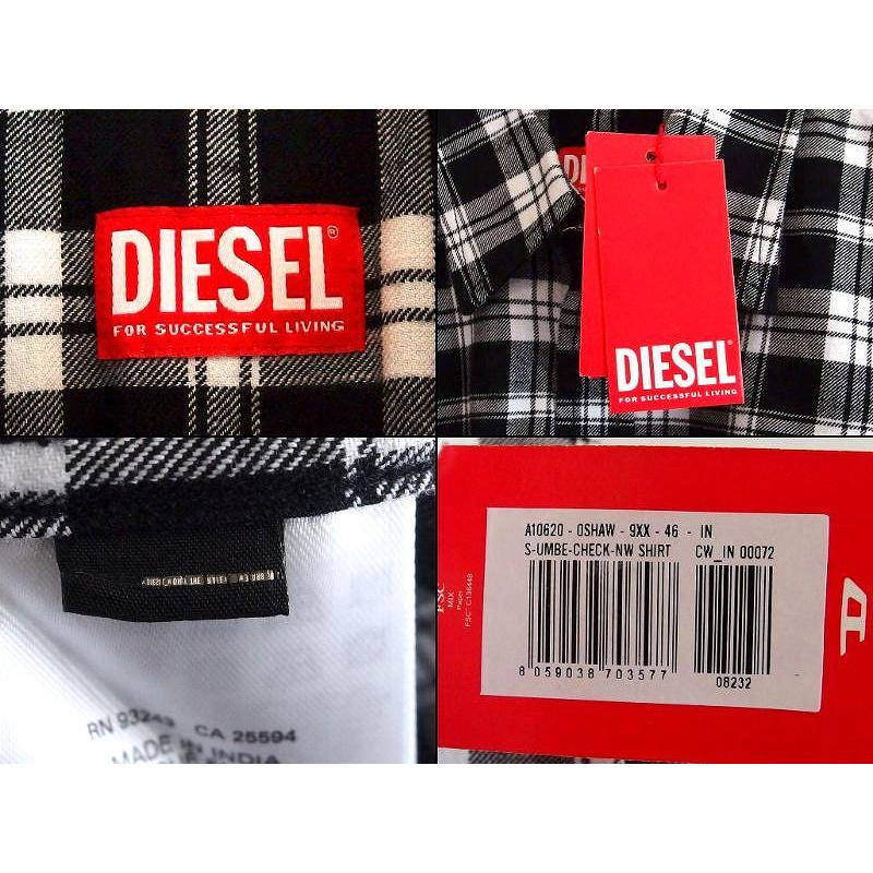 DIESEL ディーゼル S-UMBE CHECK NW SHIRT チェック ネルシャツ