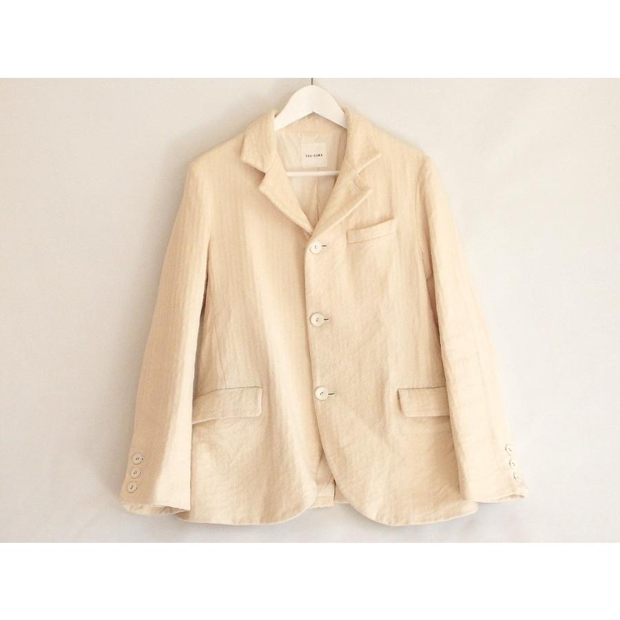 TOUJOURS トゥジュー コットン×ウール ヘリンボーン地模様 厚地  