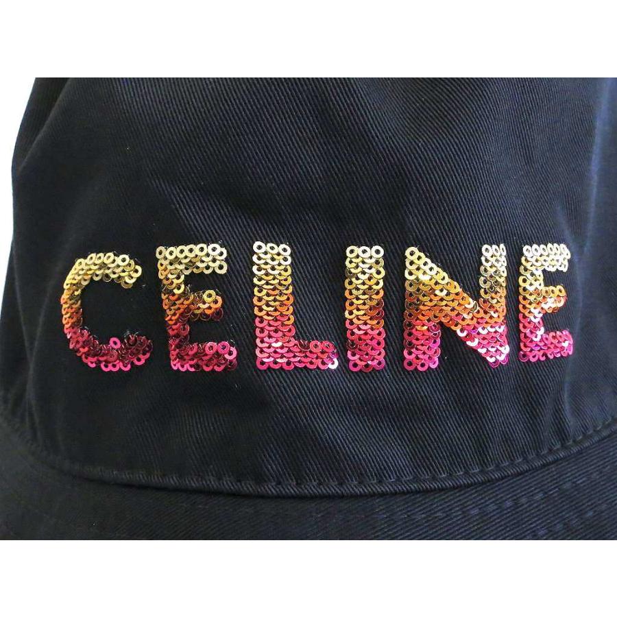celine バケハ　スパンコール CELINE (セリーヌ) スパンコールロゴ バケットハット メンズ ブランド