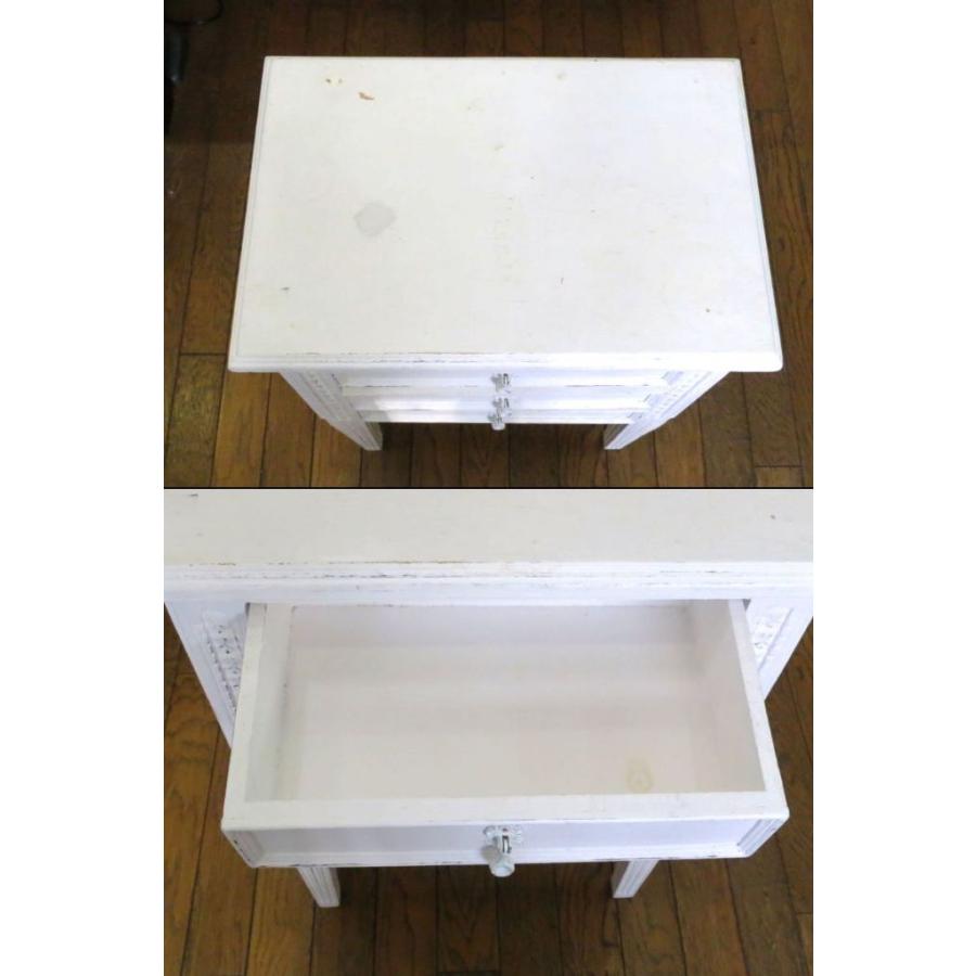 BLANC D'IVOIRE ブランディボアール 3段 ホワイトサイドチェスト