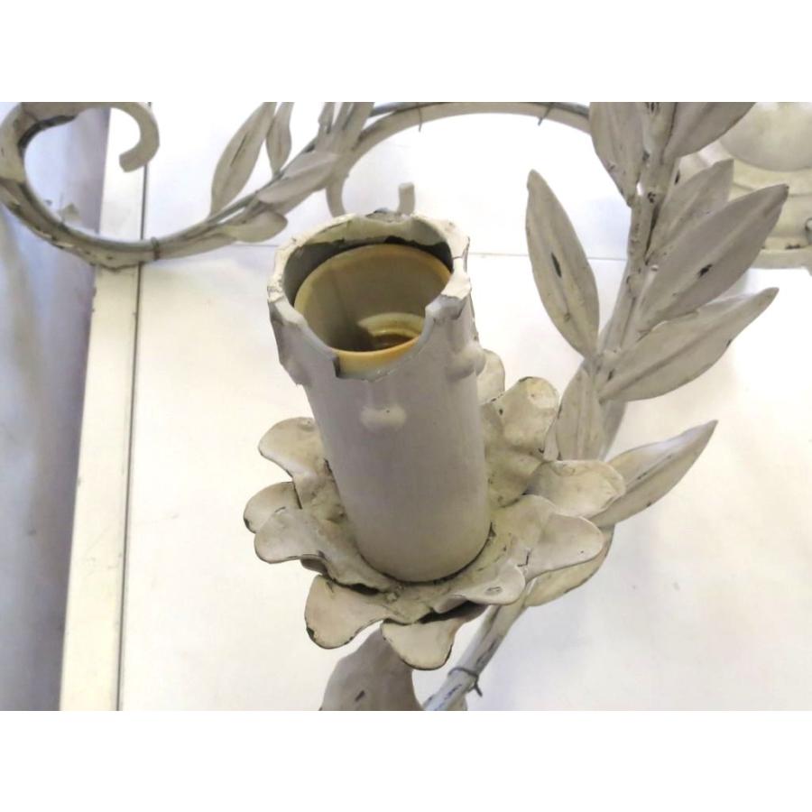 【現状品】＜レア＞ BLANC D'IVOIRE ブランディボアール シャンデリア8灯　ブランドジュリエ　リーフ・鳥・ガラスフラワー装飾 中古_8