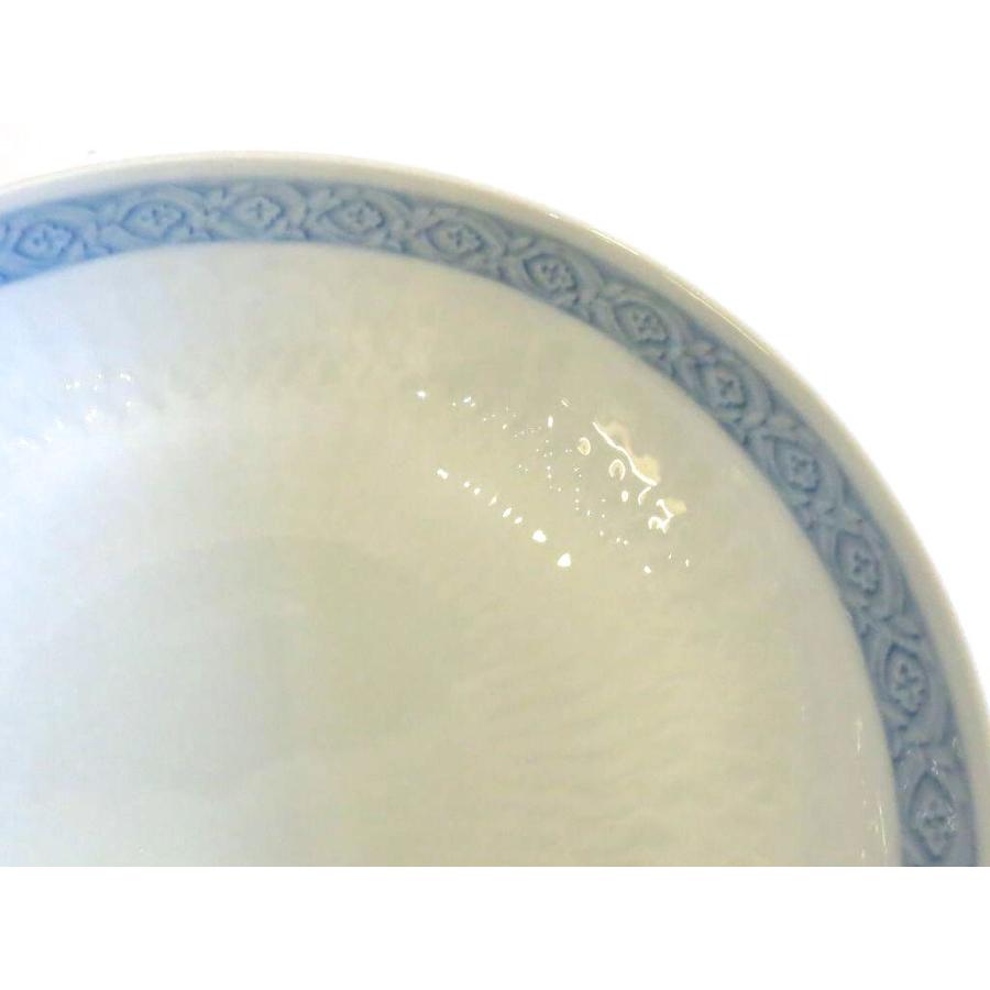 ＜貴重＞ ROYAL COPENHAGEN ロイヤル コペンハーゲン  ブルーファン シリーズ ボウル 4枚セット 22.5cm ホワイト|ブルーの画像