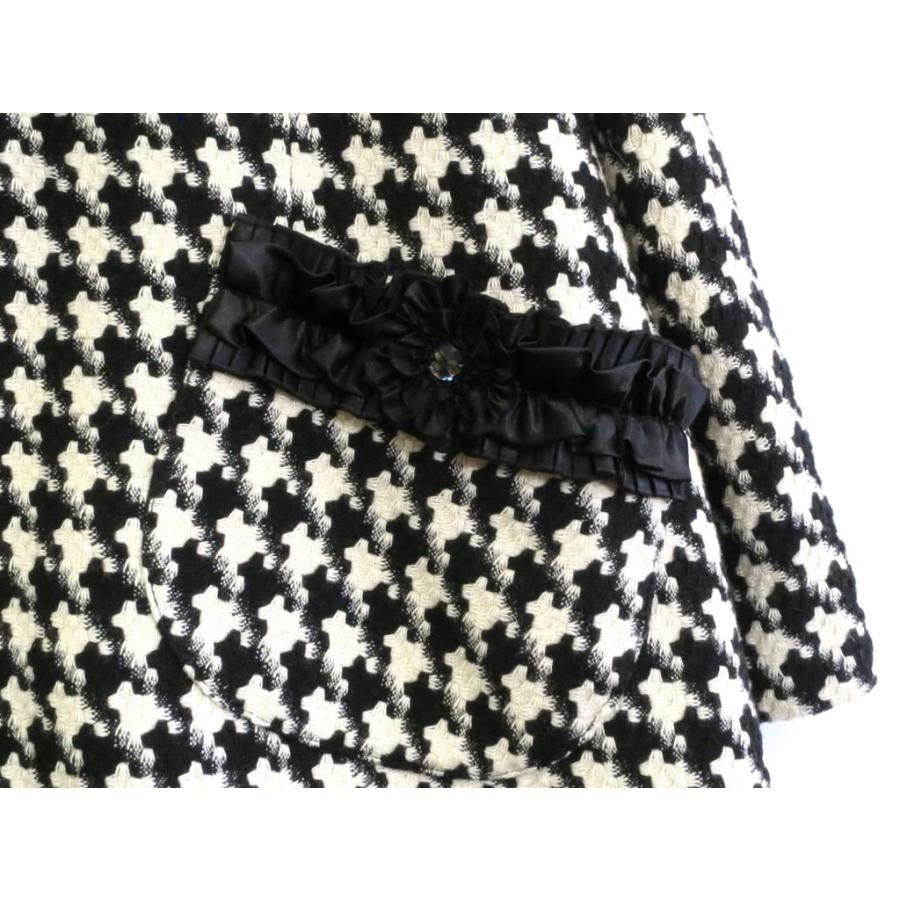 レア＞ NOKO OHNO ノコ オーノ 千鳥格子柄 ツイードコート厚地 薔薇