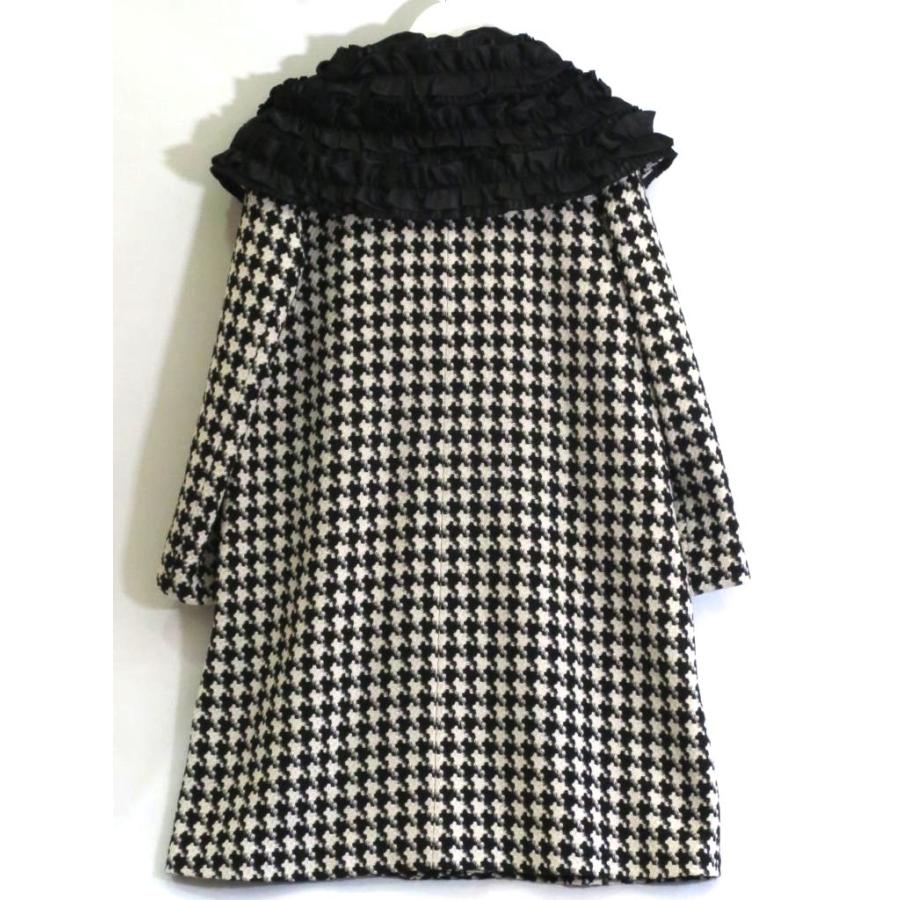 レア＞ NOKO OHNO ノコ オーノ 千鳥格子柄 ツイードコート厚地 薔薇