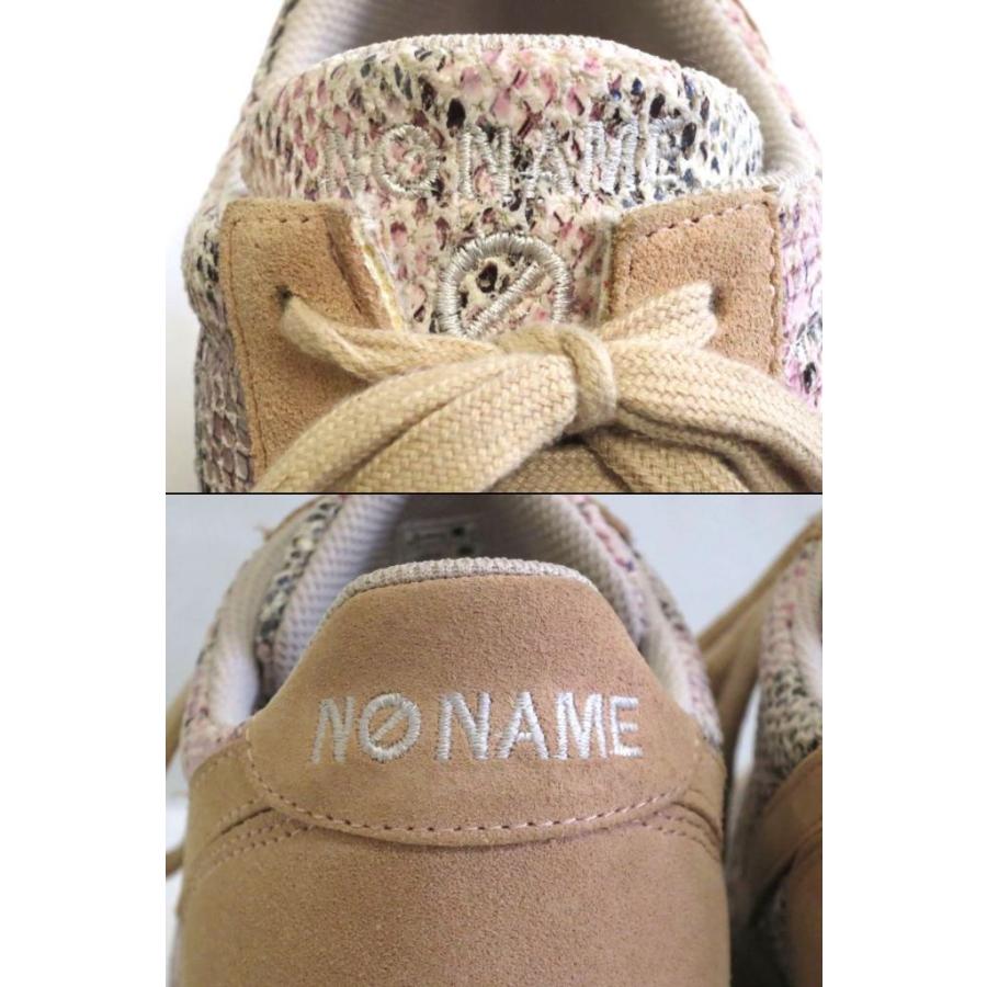 NO NAME（ノーネーム） パイソン型押し パイソン柄 厚底スニーカー