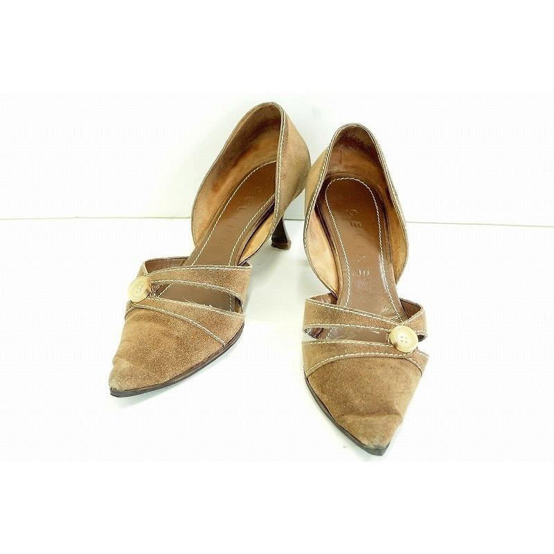 CELINE セリーヌ スエード サンダル サイズ『36 1/2』 ブラウン 中古  