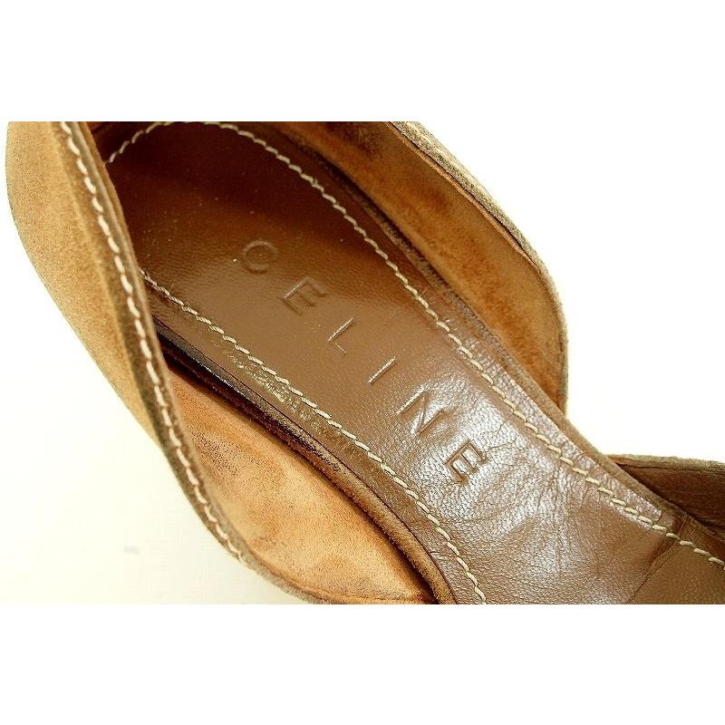 CELINE セリーヌ スエード サンダル サイズ『36 1/2』 ブラウン 中古  