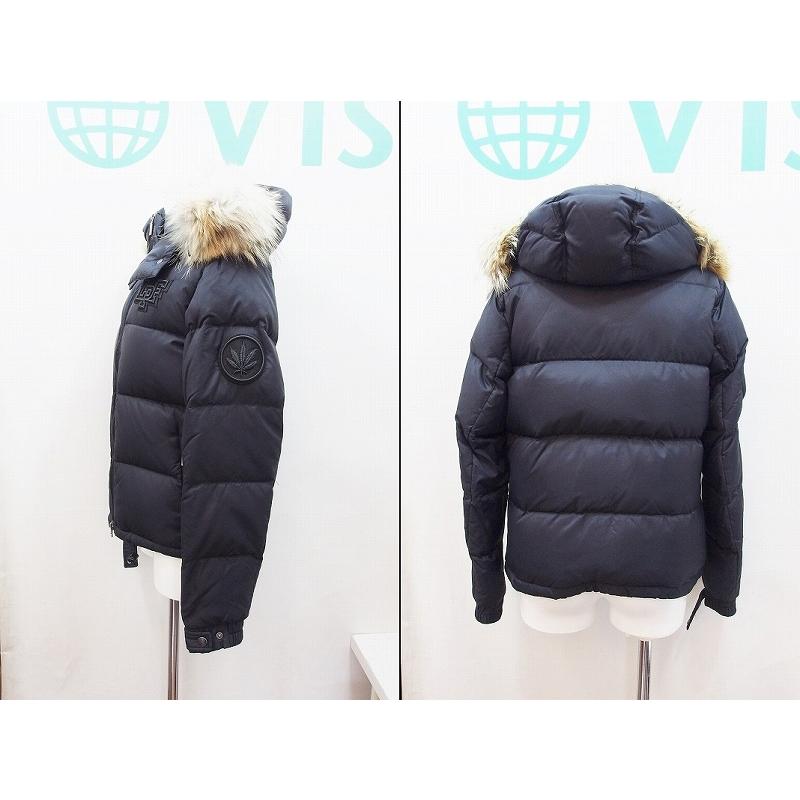 美品★Lucien Pellat-Finet ルシアンペラフィネ オールレザー スカルワッペン付 ZIP UP ダウンジャケット ブラック S 日本製 レディース Lucien Pellat-Finet（ルシアン・ペラフィネ） ダウンジャケット