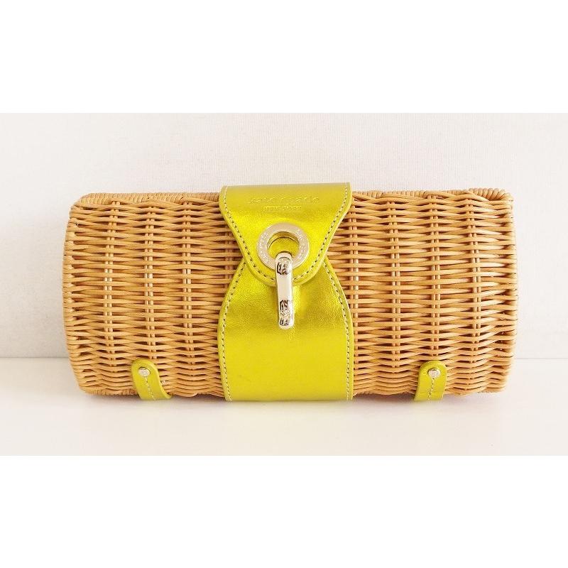 kate spade ケイトスペード ストロー　クラッチバッグ ブラウン/イエローゴールド  :yg4402188085:Visionヤフーショッピング店 - 通販 - Yahoo!ショッピング