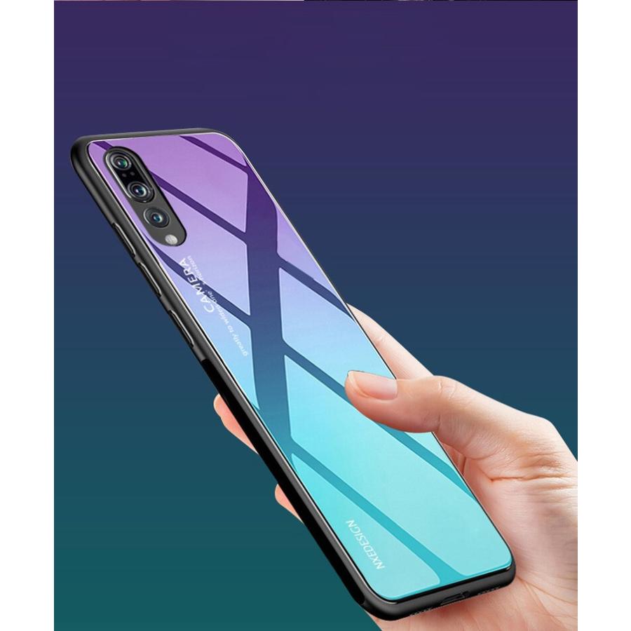 「ポイント」Huawei P20 Pro P20 Lite P20 ケース グラデーション　カラフル　可愛い 傷やほこりから守る 強化ガラスフィルム おまけ付き｜visos-store｜05