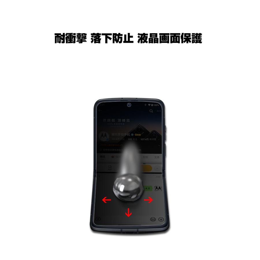 Motorola Moto Razr 2022 モト ヒドロゲルフィルム 全画面保護フィルム 自動修復 キズ防止 超高敏感度 サラサラ タッチ感 柔らかい  覗き見防止｜visos-store｜04