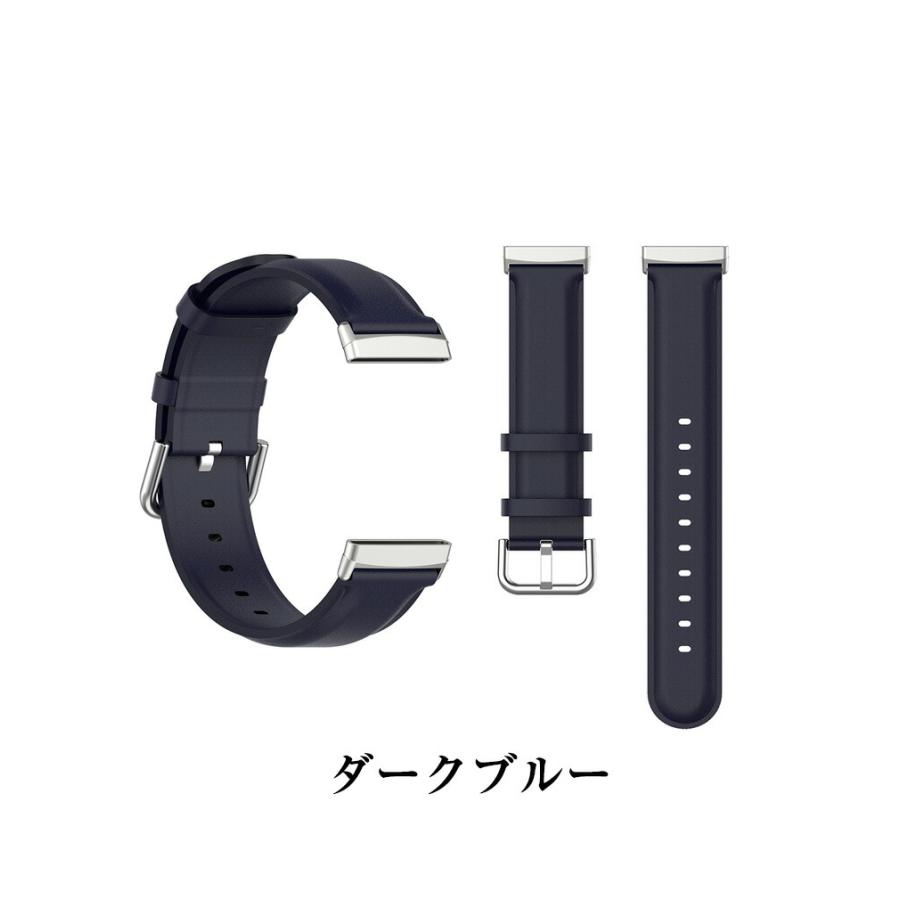 Fitbit Versa 4 Sense 2 交換 バンド PUレザー素材 腕時計ベルト