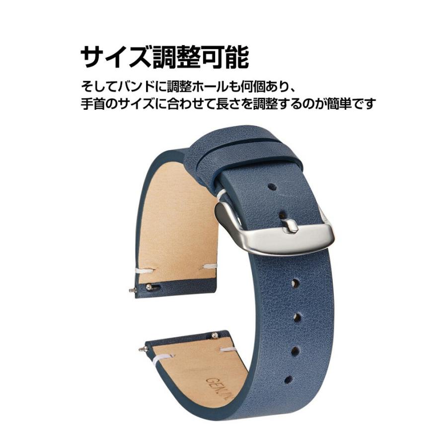 Fossil Gen6 42mm 44mm 交換 バンド PUレザー素材 腕時計ベルト スポーツ ベルト 替えベルト 簡単装着 おすすめ おしゃれ ベルト 腕時計バンド 交換ベルト｜visos-store｜12