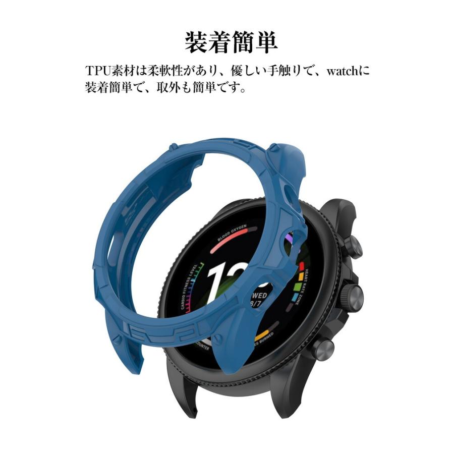 Fossil Gen6 42mm 44mm  ケース TPU シンプルで ソフトカバー CASE 耐衝撃 簡単装着 おしゃれ カッコいい 便利 軽量 人気 スマートウォッチ カバー ケース｜visos-store｜09