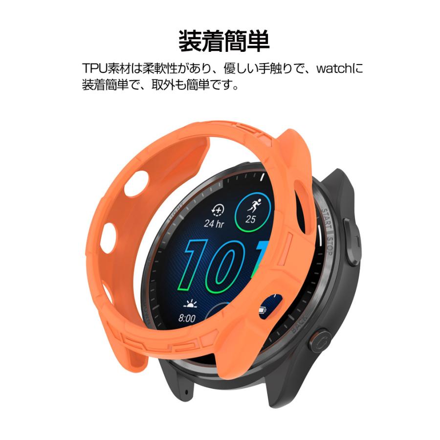 GARMIN Forerunner 965 ケース TPU マルチカラー シンプルで ソフト