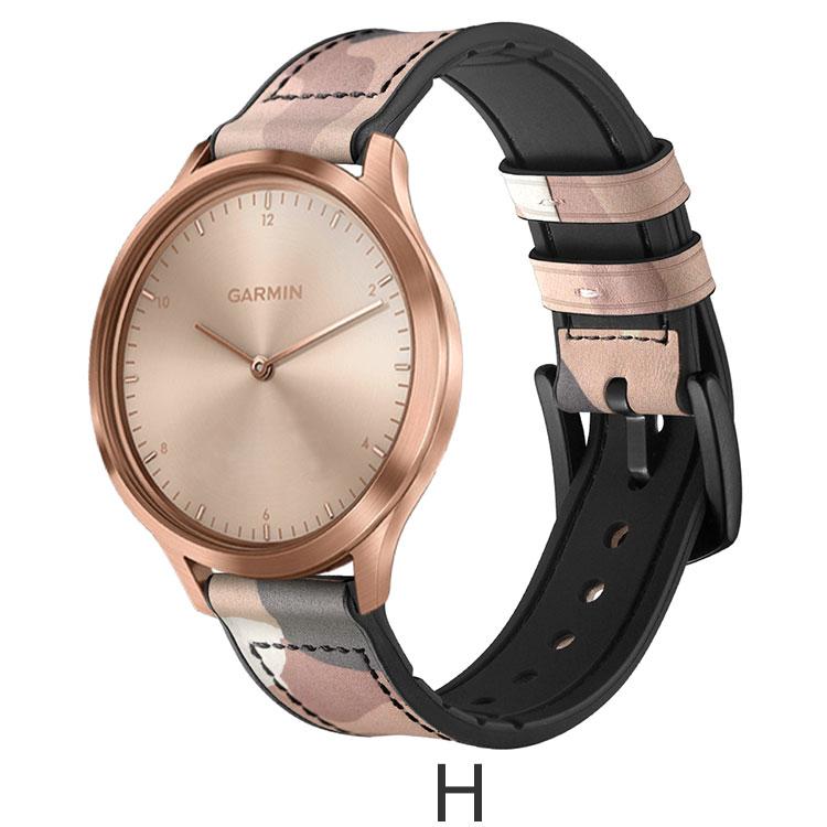 Garmin vivomove Trend スマートウォッチ PUレザー 腕時計ベルト