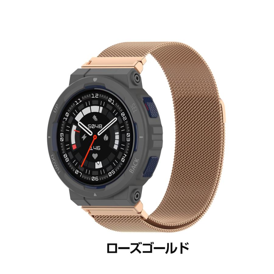 Amazfit Active Edge 交換 バンド オシャレな  高級ステンレス 交換用 ベルト 替えベルト 磁気吸着 調節可能 簡単装着 人気 腕時計バンド 交換ベルト｜visos-store｜17