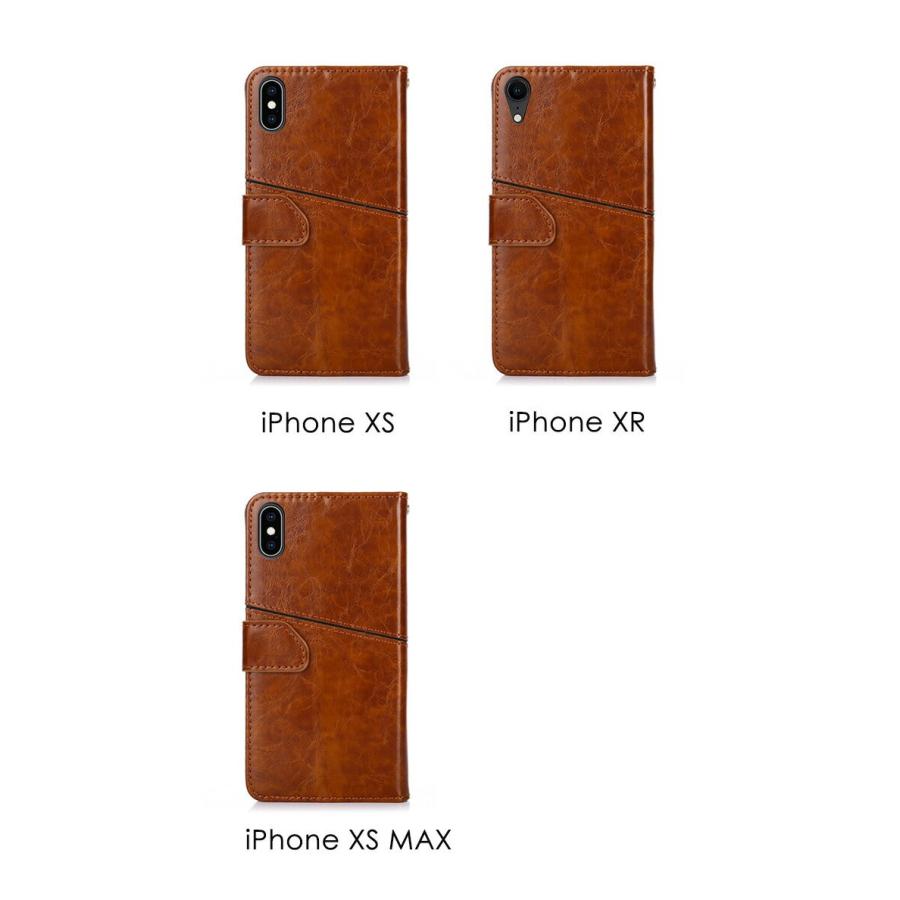 「ポイント」Apple iPhone XS MAX XR XS ケース 手帳型 レザー おしゃれ アップル CASE 汚れ防止 スタンド機｜visos-store｜09
