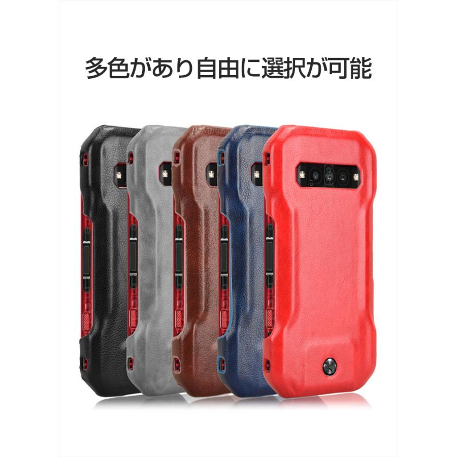京セラ KYOCERA TORQUE G06 KYG03 ケース PC素材 背面PUレザー調
