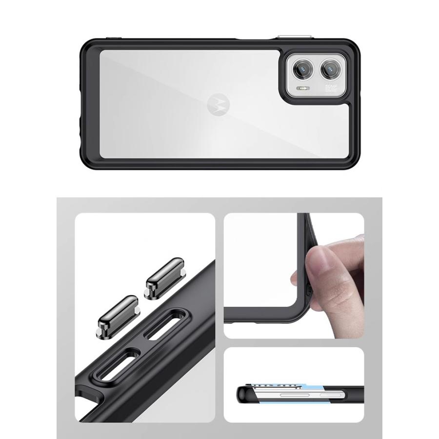 Motorola moto g53j g53y g53s クリア ケース CASE TPU＆PC素材 衝撃