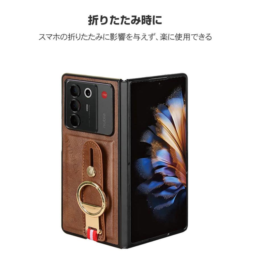 nubia Fold ケース 耐衝撃 カバー 折りたたみ型 ヌビア フォールド
