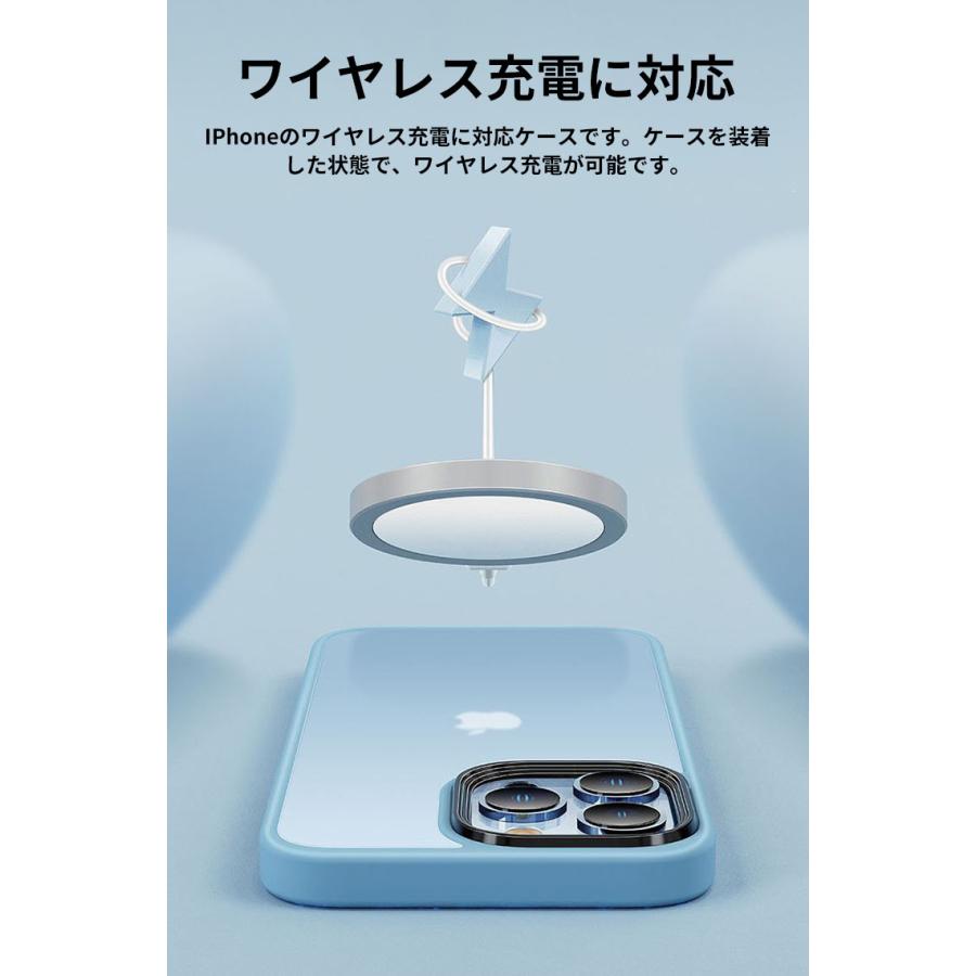 Apple iPhone 15 Plus Pro Maxケース 背面カバー 半透明 マット