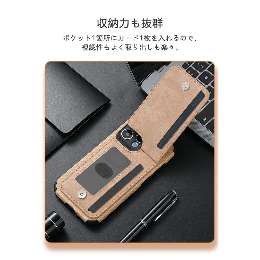 Apple iPhone 15 Plus Pro Maxケース 背面カバー カード収納 スタンド機能 CASE 衝撃防止 人気 ケース 強化ガラスフィルム おまけ付き｜visos-store｜08