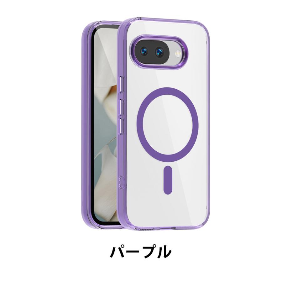 Google Pixel 9a 薄紫　本体 クリアケース付き Google（グーグル） ピクセル 9a用の ケース 透明の 耐衝撃 TPU+PC素材