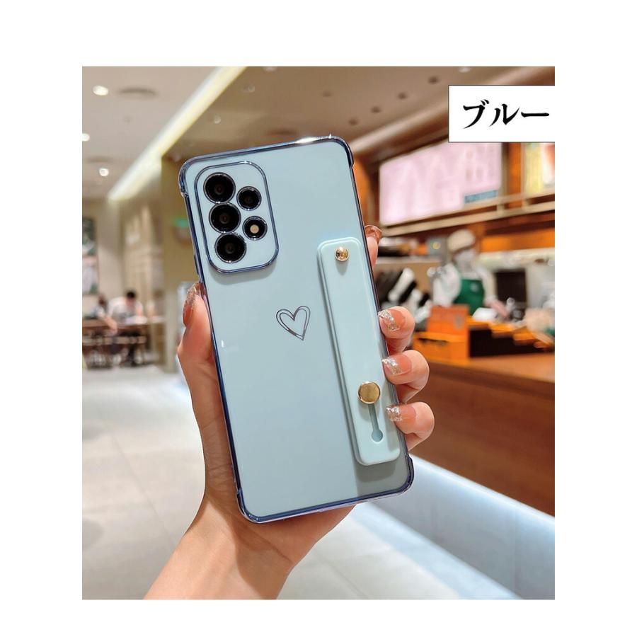 Samsung Galaxy A53 5G ケース TPU素材 ハート ソフトケース メッキ