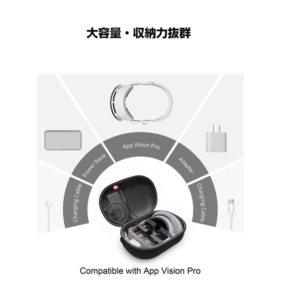 アップル Apple Vision Pro ケース 耐衝撃 カバー VRゴーグル 専用