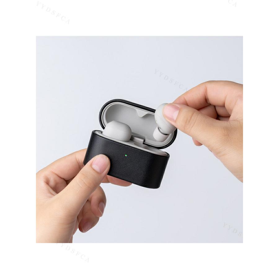 SONY（ソニー） WF-1000XM6用PUレザー 素材 保護ケース シンプルな
