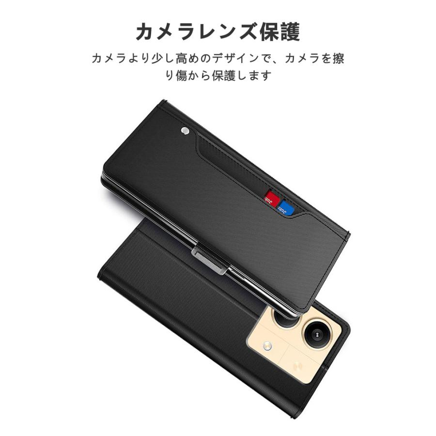 シャオミ Xiaomi Poco X6 Neo/Redmi Note 13R Pro 用のケース TPU&PU レザー 軽量 汚れ防止 スタンド機能 カード収納 手帳型カバー CASE 強化ガラス付き｜visos-store｜09