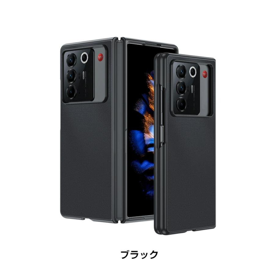 nubia nubia Fold 耐衝撃ケース PUレザー シンプル おしゃれ