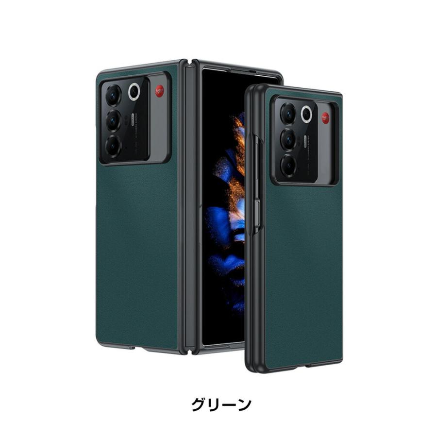 nubia nubia Fold 耐衝撃ケース PUレザー シンプル おしゃれ