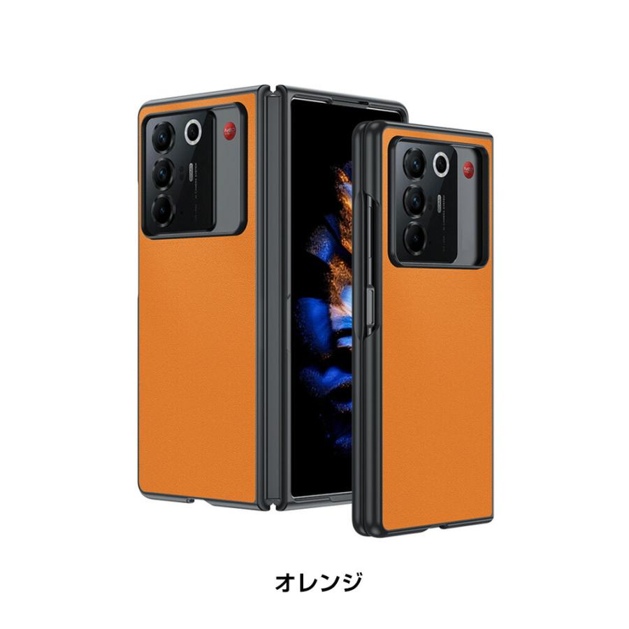 nubia nubia Fold 耐衝撃ケース PUレザー シンプル おしゃれ