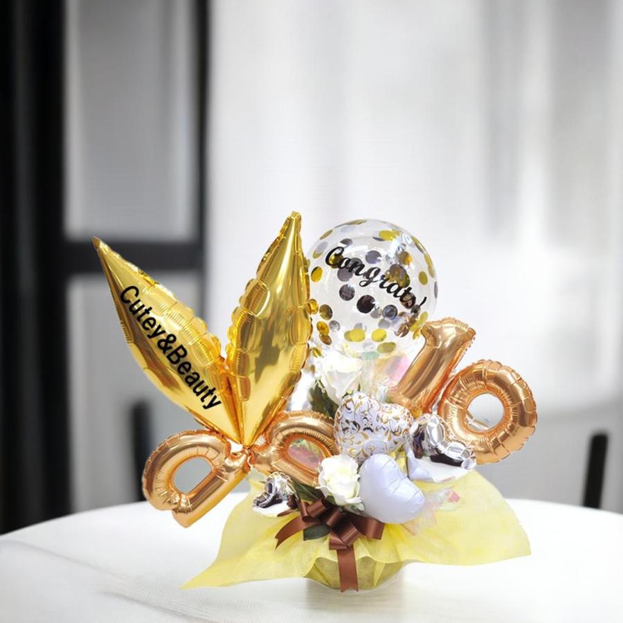 美容室 理容室 周年祝い ゴールデンナンバーバルーンアレンジメント