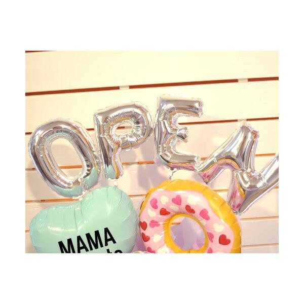 開店祝い バルーンギフト ドーナツハート 名入れ無料 周年祝いOPEN数字対応 ドーナツ店 パン屋 スイーツ店 カフェ向け 卓上アレンジメント | ブランド登録なし | 07