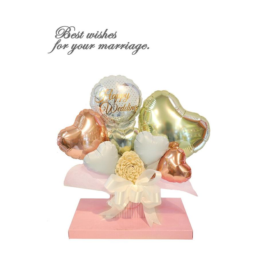 結婚祝い プレゼント バルーンギフト おしゃれ 雑貨 結婚式 バルーン電報 祝電 花 可愛い サプライズ フラワー 会場直送 欠席 お詫び 装飾 バルーンアレンジ　 | ブランド登録なし | 14