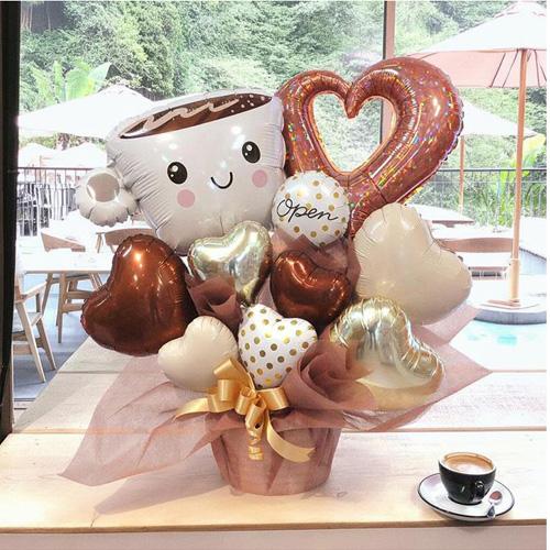 スマイルコーヒーバルーンアレンジ カフェ 喫茶店の開店 開業 移転祝い