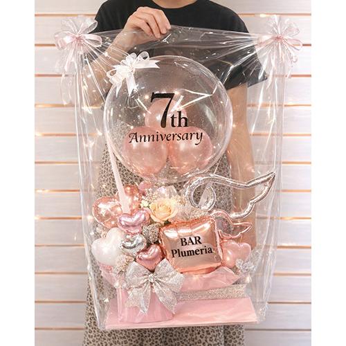 数字入り 周年祝いバルーン ウィングス気球アレンジ 名入れ対応 透明バルーン 企業周年 会社周年 店舗周年 記念式典 ギフト | ブランド登録なし | 13