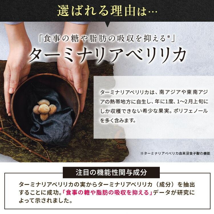 ターミナリアファースト 30粒 3袋 VitabridC 公式 ターミナリアファースト（グルメサプリ）3袋 血糖値 中