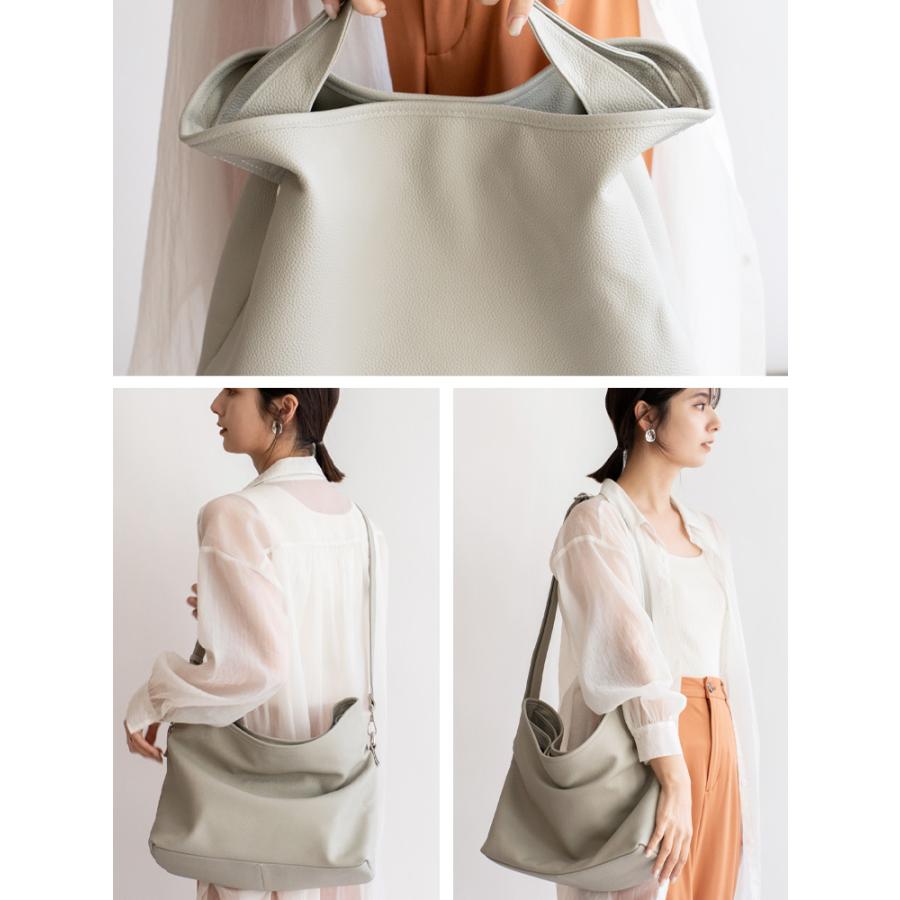 トートバッグ レディース 大きめ 本革 レザー 2way A4 大容量 人気 ショルダーバッグ シンプル おしゃれ 通勤 通学 肩掛け 斜めがけ 9003 aroco/アロコ | VitaFelice | 08