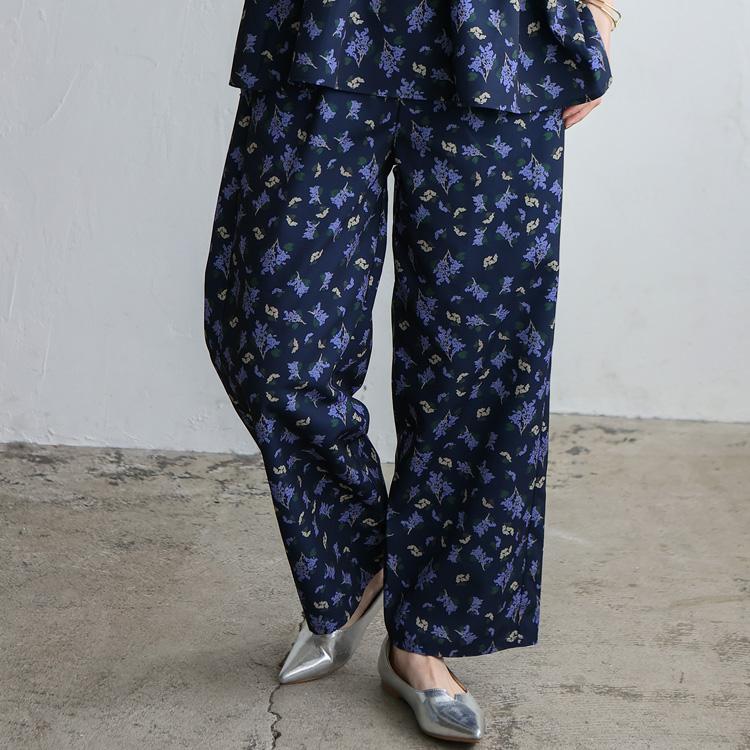 VitaFelice ワイドパンツ レディース 花柄 フラワープリント