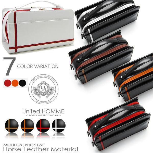 セカンドバッグ メンズ United HOMME ユナイテッドオム 馬革 ゴルフ用 シンプル おしゃれ 大人 収納 小物入れ bmld-uh-2175 aroco/アロコ
