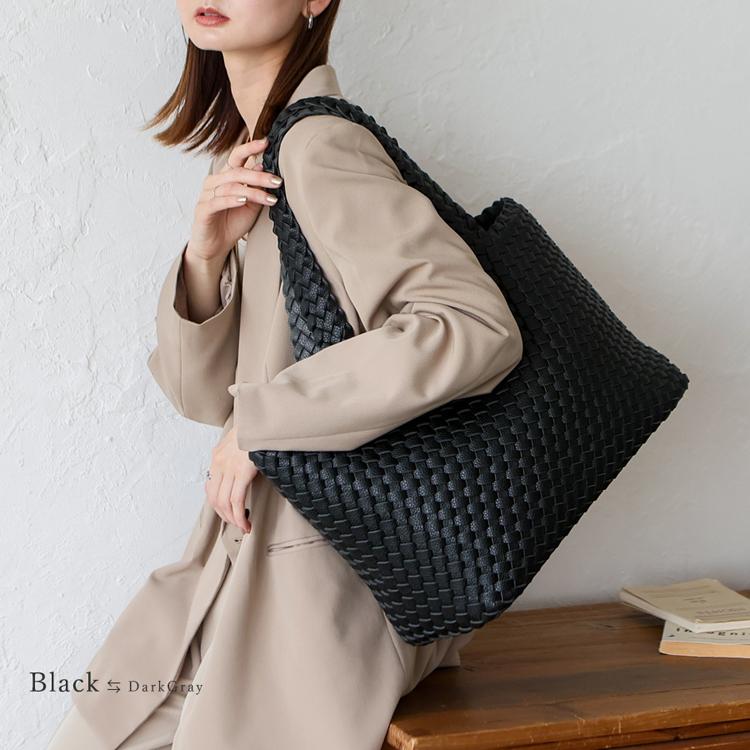 SALE トートバッグ レディース 大きめ a4 肩掛け 大容量 2way リバーシブル メッシュ インナーバッグ付き マチ広 マザーズバッグ bsib-p4212s arocoの画像