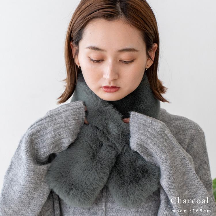 極美品☆ロエベ　リアルファー　マフラー ストール　ショール　ティペット VitaFelice ファー レディース ティペット マフラー フェイク