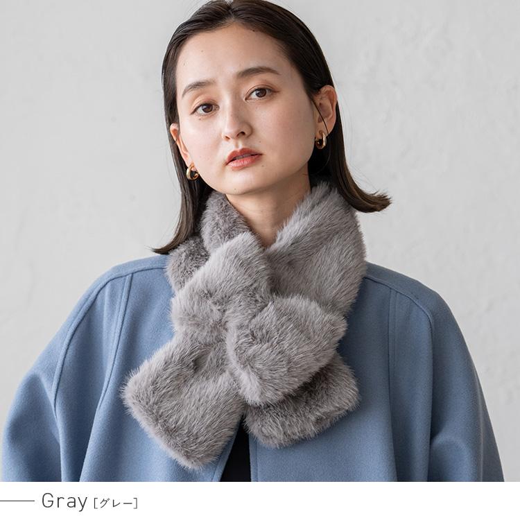 ツモリチサト 猫型フェイクファーネックウォーマー スヌード