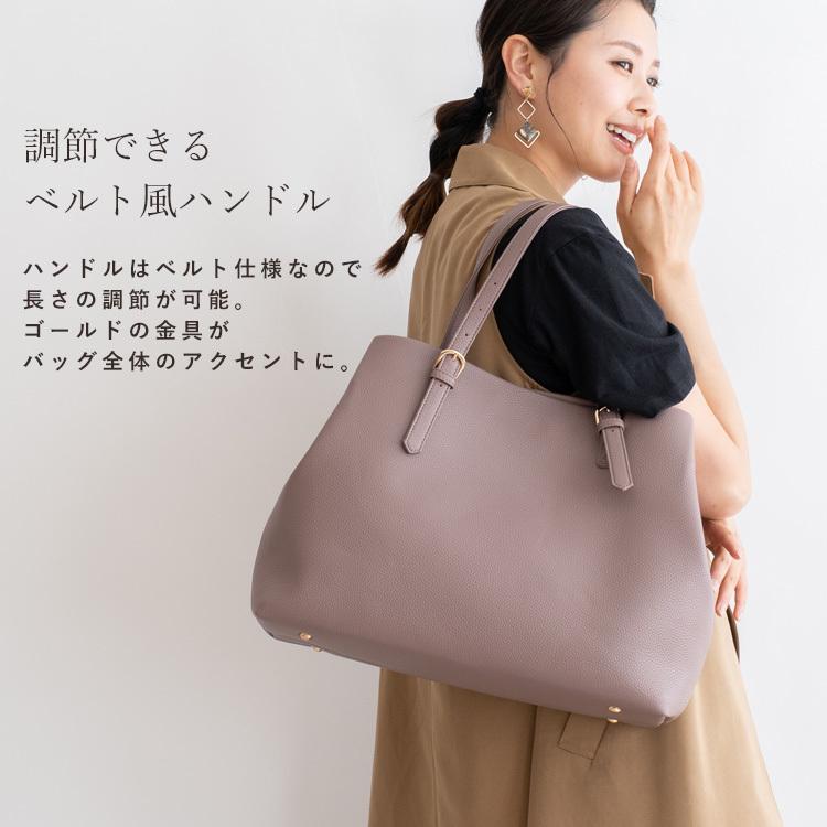 トートバッグ レディース 大きめ A4 ビジネスバッグ 大容量 通勤バッグ 通学バッグ 肩掛け おしゃれ マチあり 人気 inb-90006p Depral/デプラルの画像