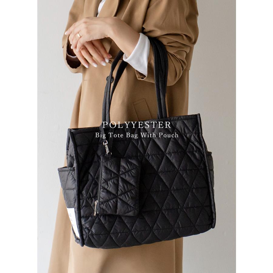 ENIM キルティング ウエストポーチ 黒（トートバッグ レディース