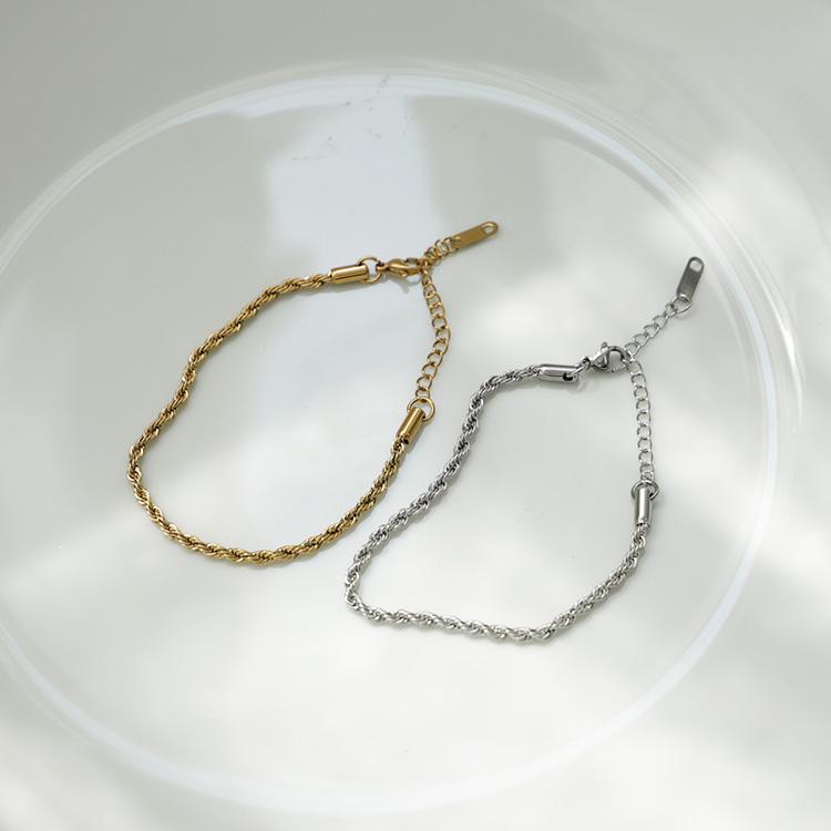 ゴールド チェーンブレスレット 調整可能 マグネティックチェーンブレスレット（ゴールド／シルバー